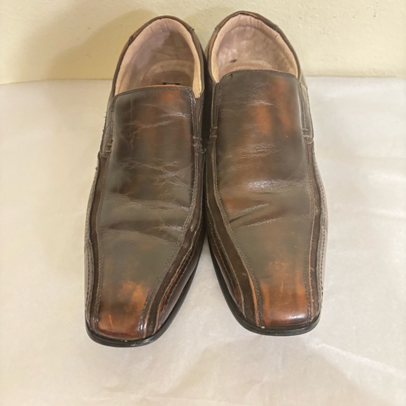 Stacy Adams Brown Bike Toe Loafers Size 10.5